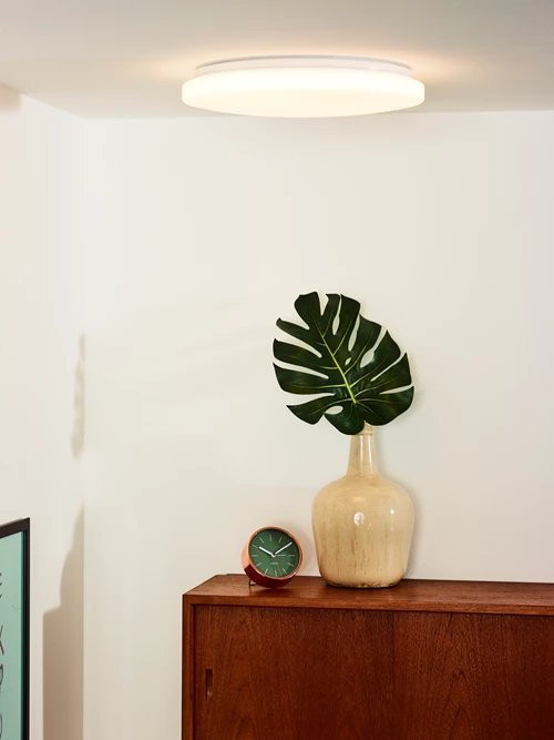 Lucide OTIS - Plafonnier - Ø 39 cm - LED - 1x32W 3000K - Opalin - ambiance 1